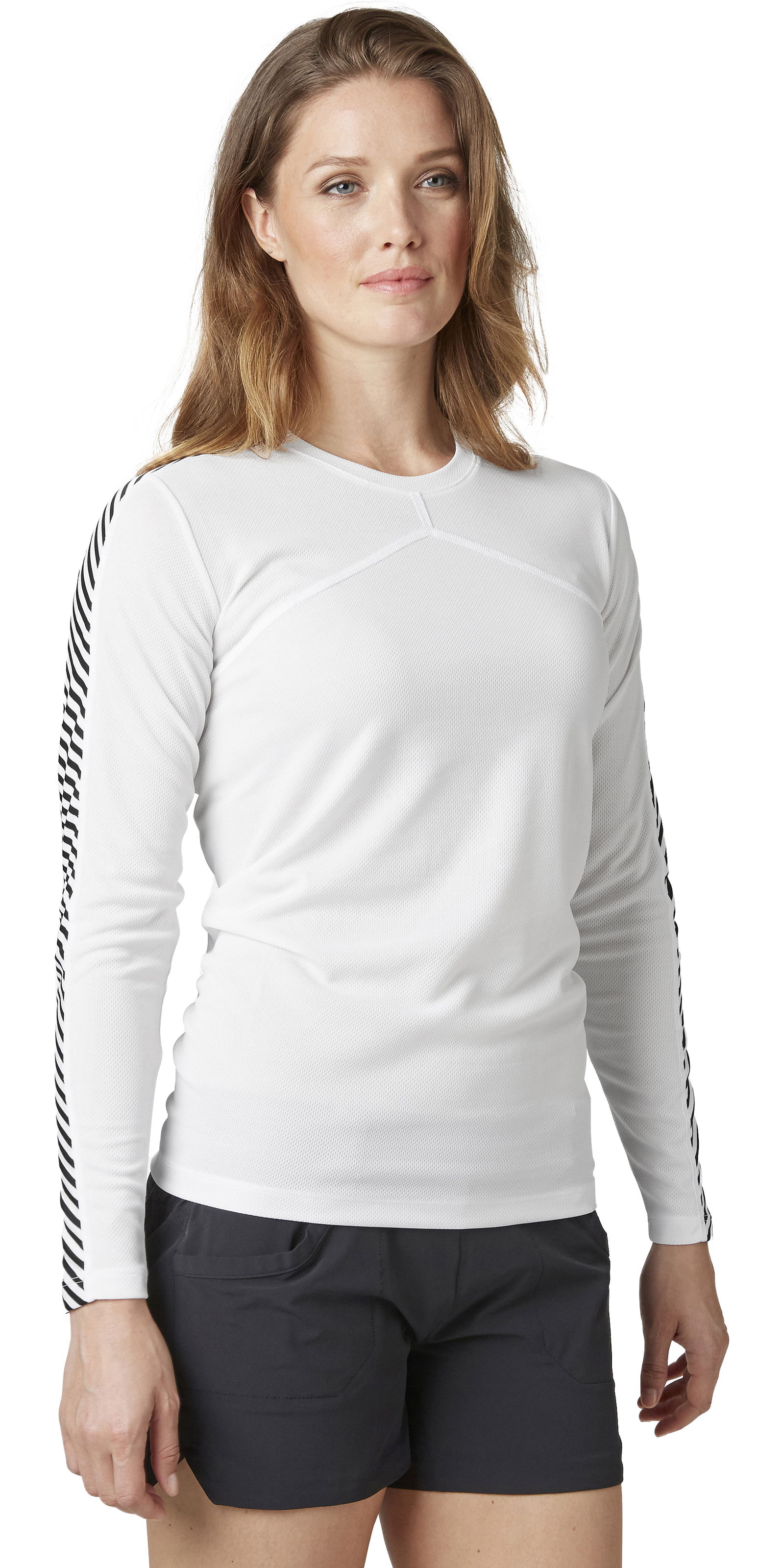 2023 Helly Hansen Womens Lifa Crew Baselayer Top 48326 White